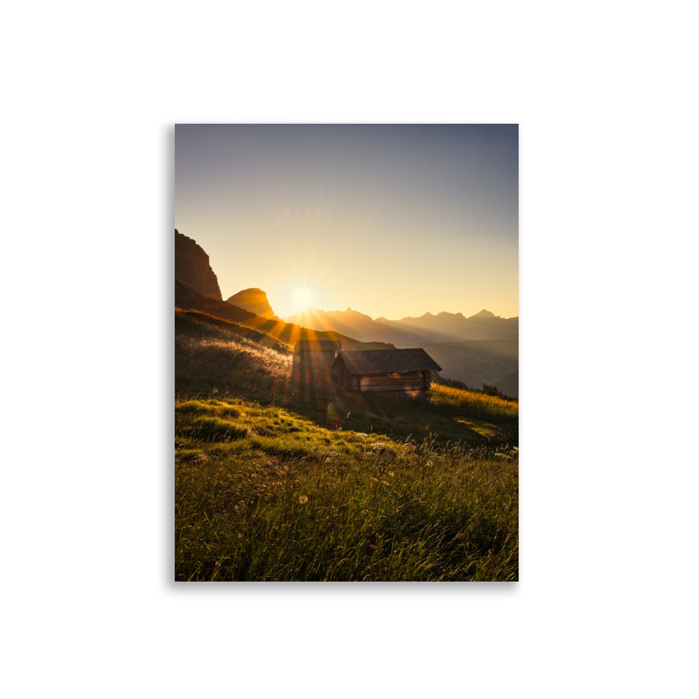 Sonnenaufgang in den Dolomiten Poster