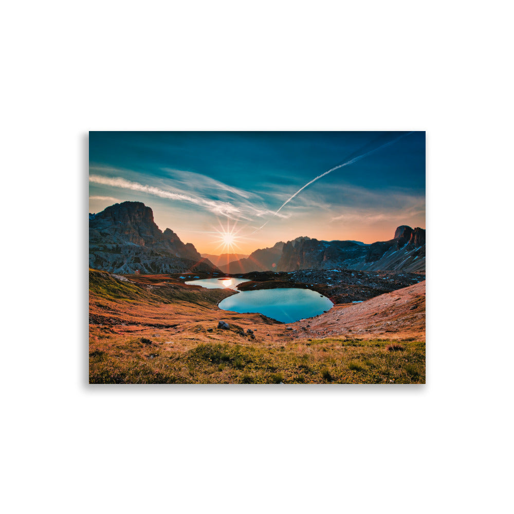 Bergsee in den Dolomiten Poster