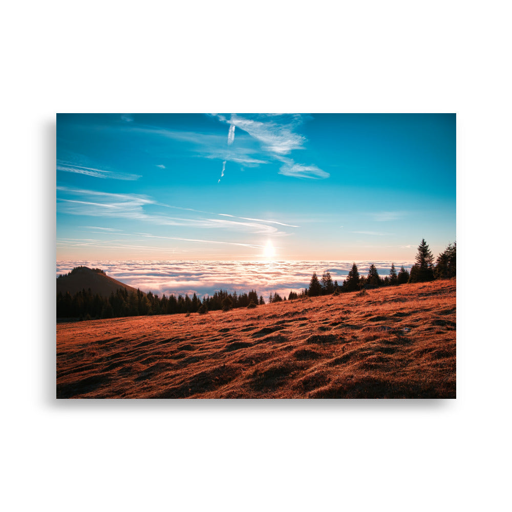 Sonnenaufgang über den Wolken Poster