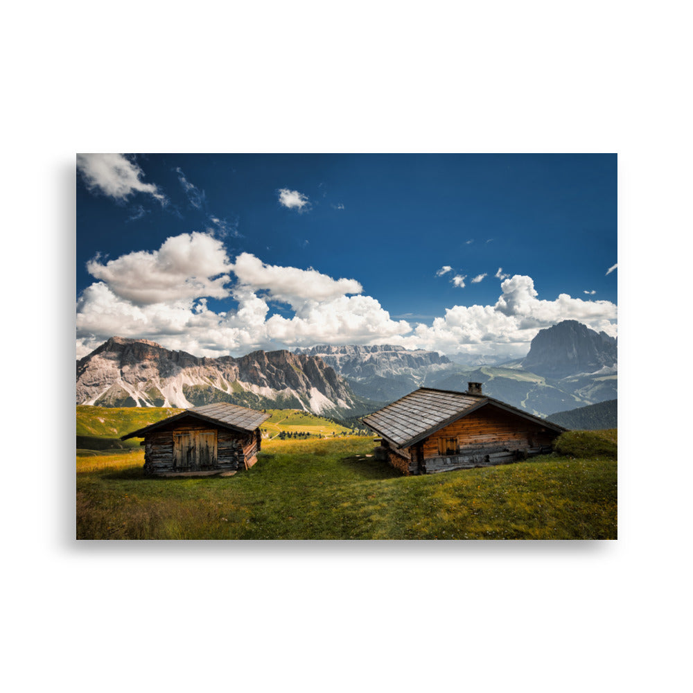 Almhütten Dolomiten Poster