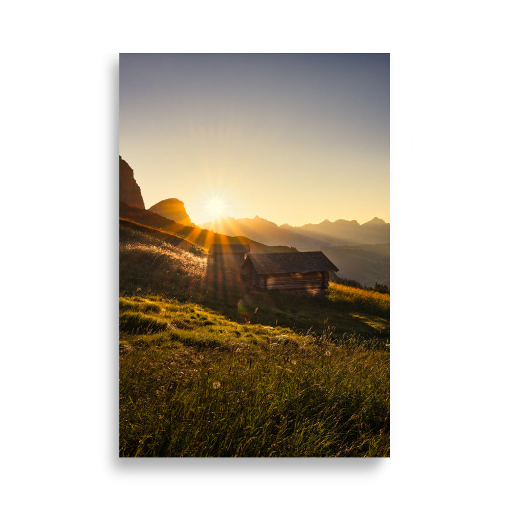 Sonnenaufgang in den Dolomiten Poster