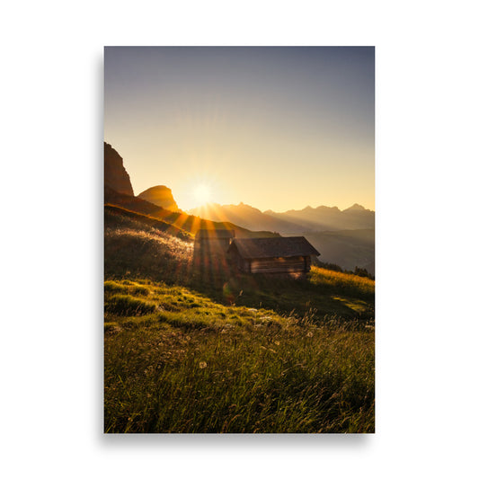 Sonnenaufgang in den Dolomiten Poster