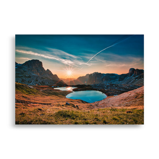 Bergsee in den Dolomiten Poster