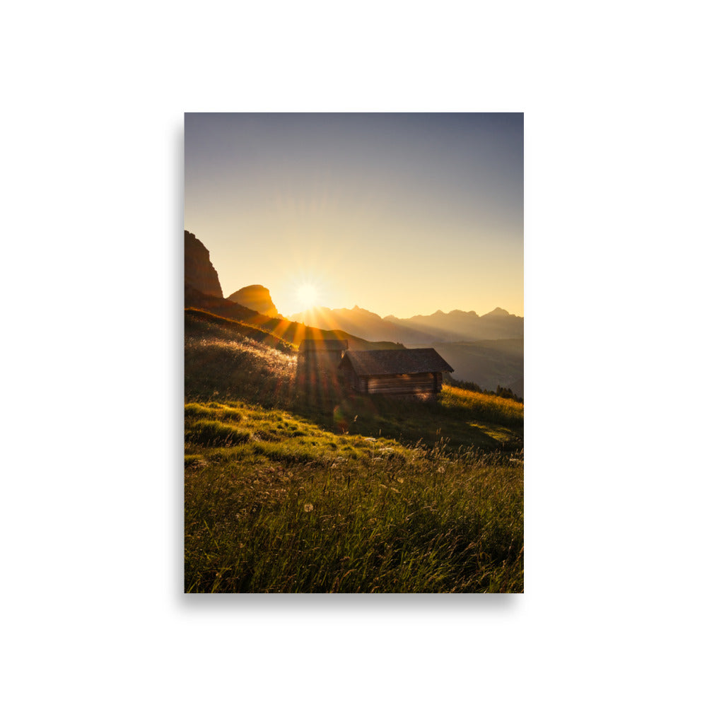 Sonnenaufgang in den Dolomiten Poster