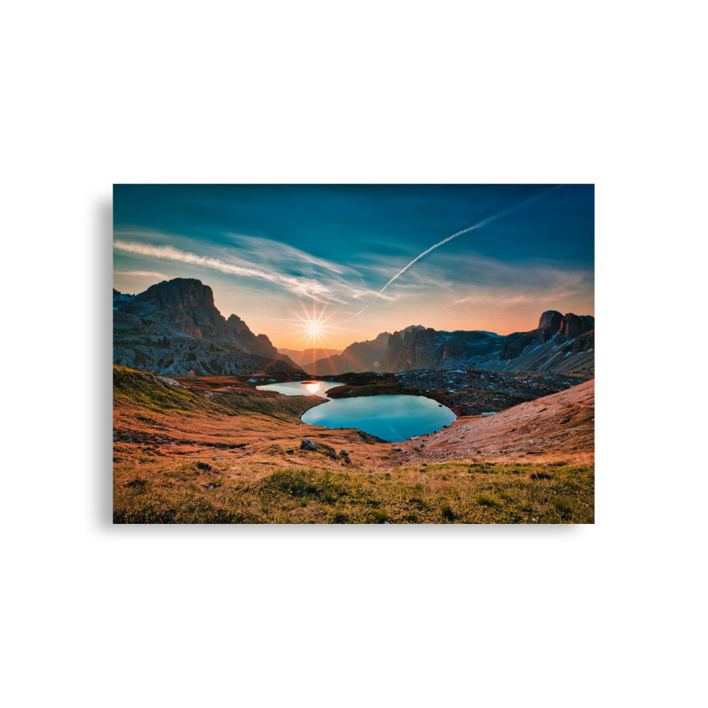 Bergsee in den Dolomiten Poster