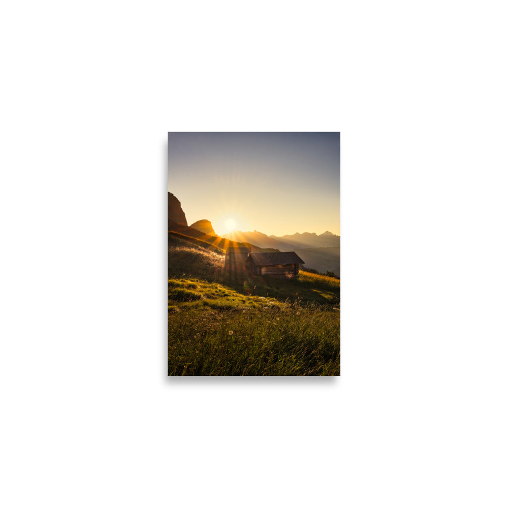 Sonnenaufgang in den Dolomiten Poster